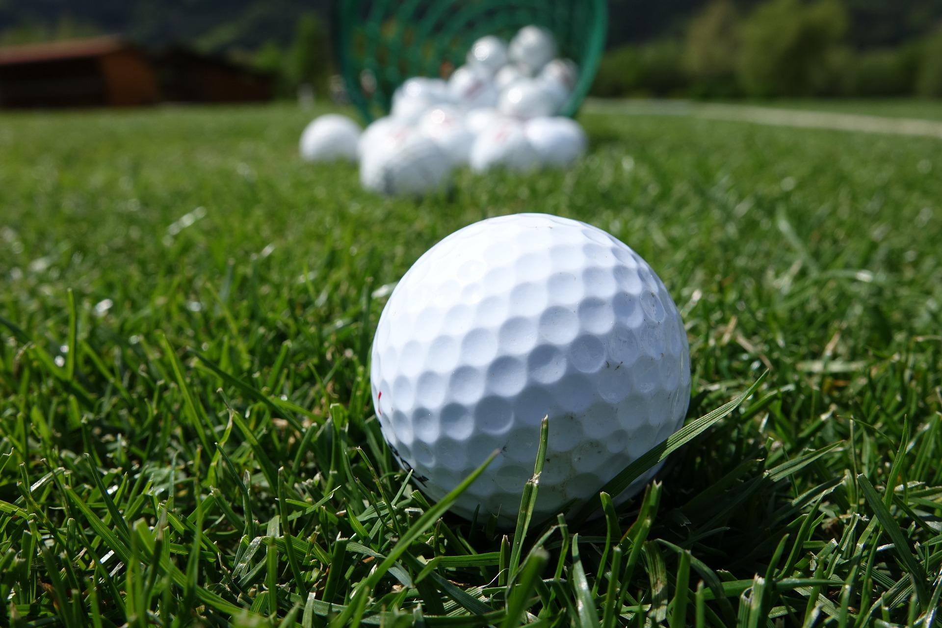 golf balls, grass
